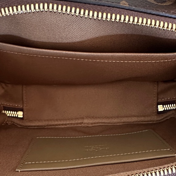 Louis Vuitton Brown Monogram Canvas Multi-Pocket Crossbody with Beige Strap - Picture 2 of 9